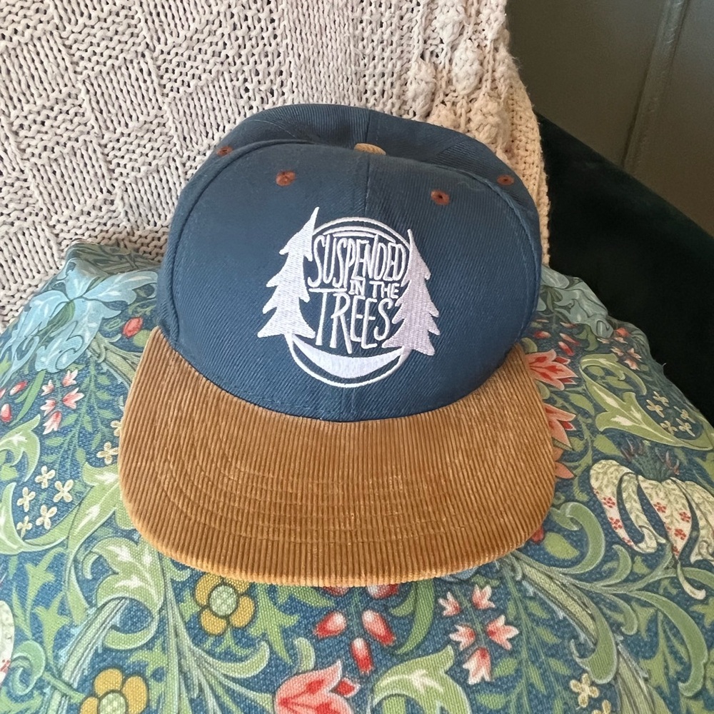 Blue and Brown Cap with Logo